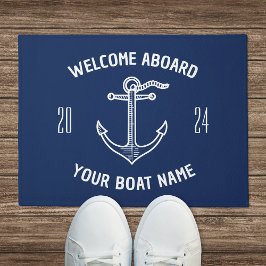 Tapete Boas-vindas Personalizadas a Bordo Nome do Navio A
