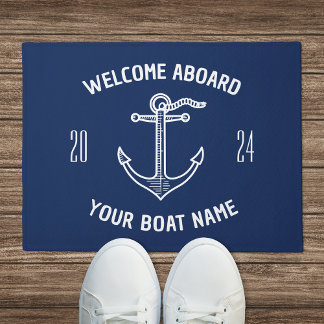 Tapete Boas-vindas Personalizadas a Bordo Nome do Navio A