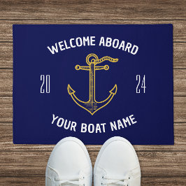 Tapete Boas-vindas Personalizadas a Bordo Nome do Navio A