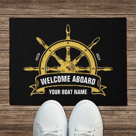 Tapete Boas-vindas Personalizadas a Bordo Roda Náutica Pr