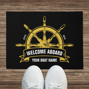 Tapete Boas-vindas Personalizadas a Bordo Roda Náutica Pr