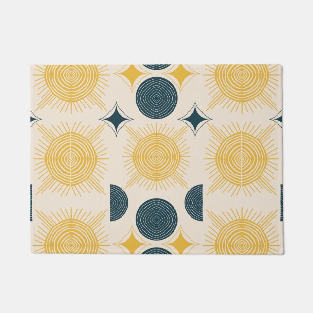 Tapete Boho Celestial Sun Moon Patterno (Frente)