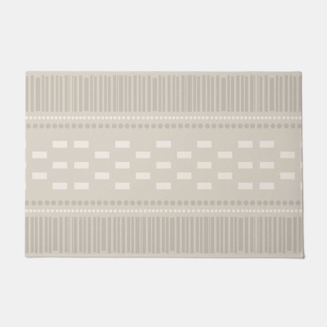 Tapete Boho Scandinavian Lines Dots Taupe (Frente)