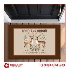 Tapete Boho Style Watercolor Reindeer Monograma