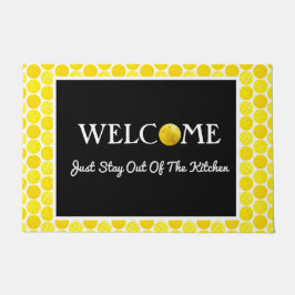 Tapete Bolas Amarelas de Pickleball, fiquem fora da cozin