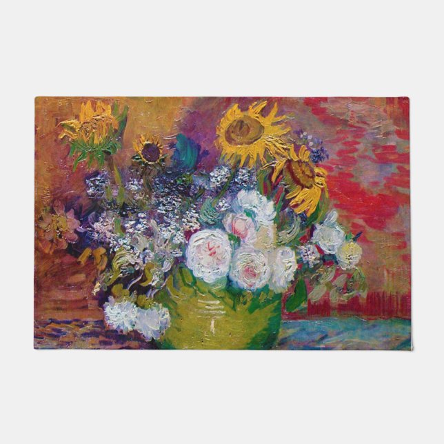 Tapete Boliche com Flores, Van Gogh (Frente)