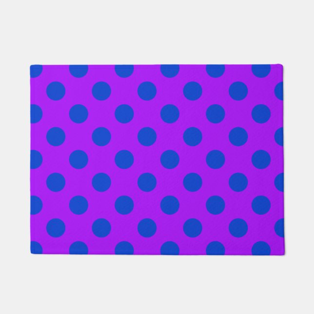 Tapete Bolinhas azuis em roxo (Frente)
