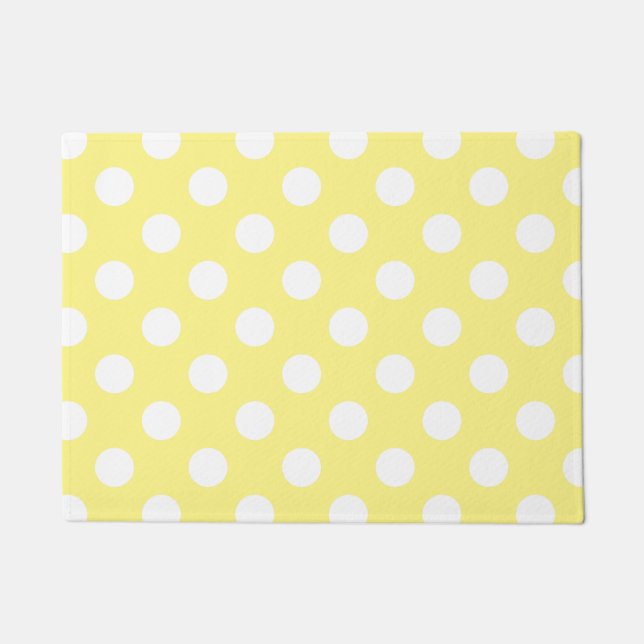 Tapete Bolinhas brancas em amarelo-limão (Frente)