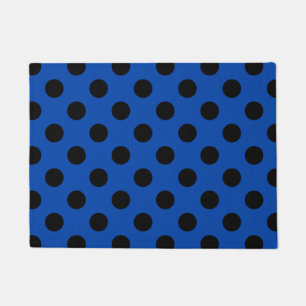 Tapete Bolinhas pretas de azul real