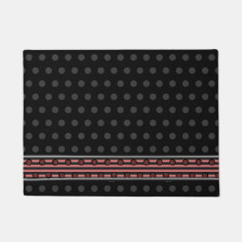 Tapete Bolinhas pretas e Cinzas