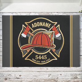 Tapete Bombeiro ADD NAME Crachá de Bombeiros