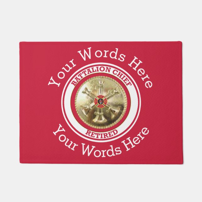 Tapete Bombeiro Aposentado Batalhão-Chefe Porta Personali (Frente)