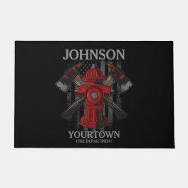 Tapete Bombeiro NOME Fire Department Hydrant USA Flag