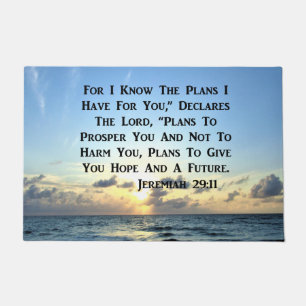 TAPETE BONITA SCRIPTURE JEREMIAH 29:11 VERSO