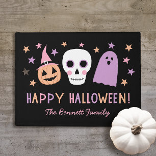 Tapete Bonito Pastel Skull Feliz Nome de Halloween Doorma