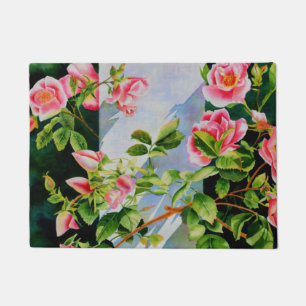 Tapete Bonito rosa, rosas vermelhas, flor aquarela