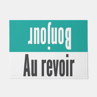 Tapete Bonjour - esteira de porta do revoir do Au