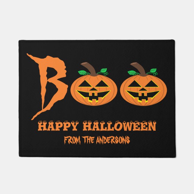 Tapete BOO! Halloween Pumpkin Doormat (Frente)