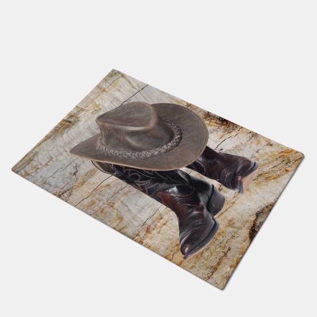 Tapete Boots and Hat do Cowboy (Inclinado)