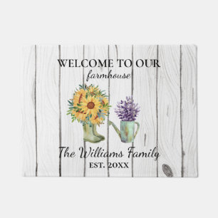 Tapete Boots Flowers Rustic Farmhouse de Watercolor Bem-V