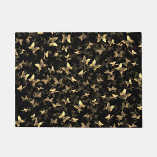 Tapete Borboleta Caos preto e ouro