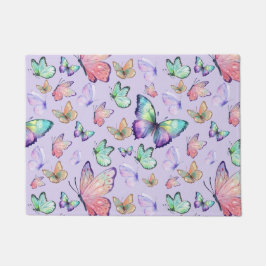 Tapete Borboletas de Aquarela Púrpura Sem Costura