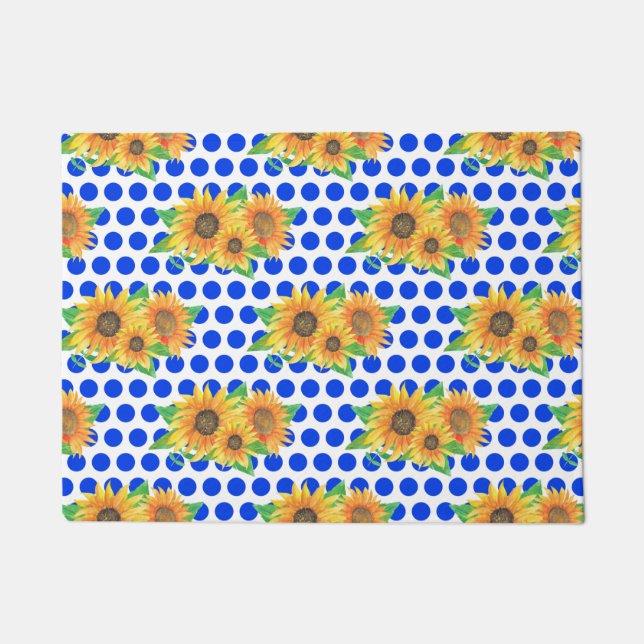 Tapete Bordado Floral de Girassol (Frente)