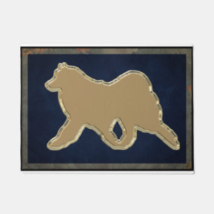 Tapete Borracha 18" do Não-Deslizamento do Samoyed x 24"