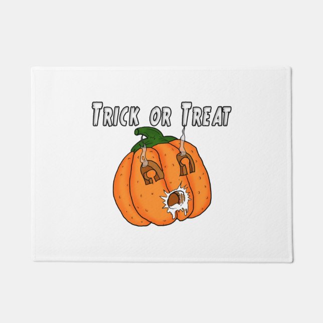 Tapete Bosta engraçada brincadeira de presentes no Hallow (Frente)