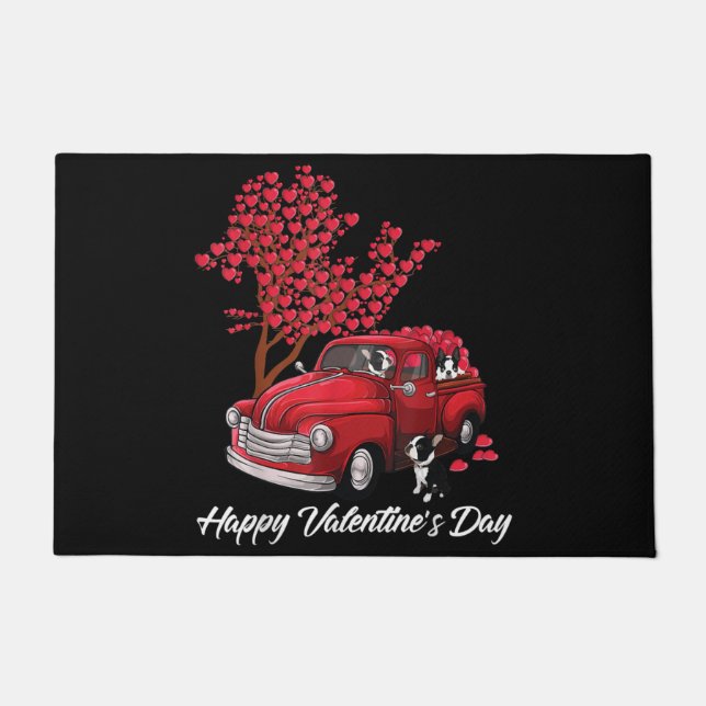 Tapete Boston Terrier, Boston Terrier pai, amante de cach (Frente)