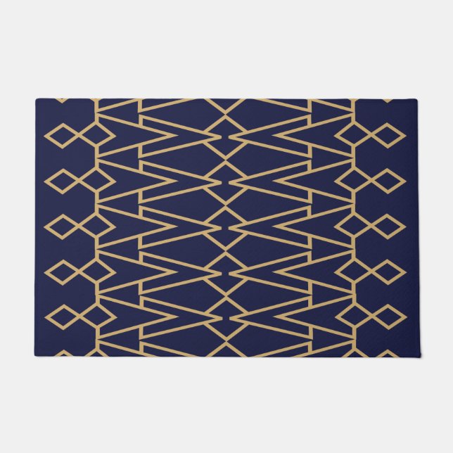 Tapete Bowties Azul e Dourado (Frente)