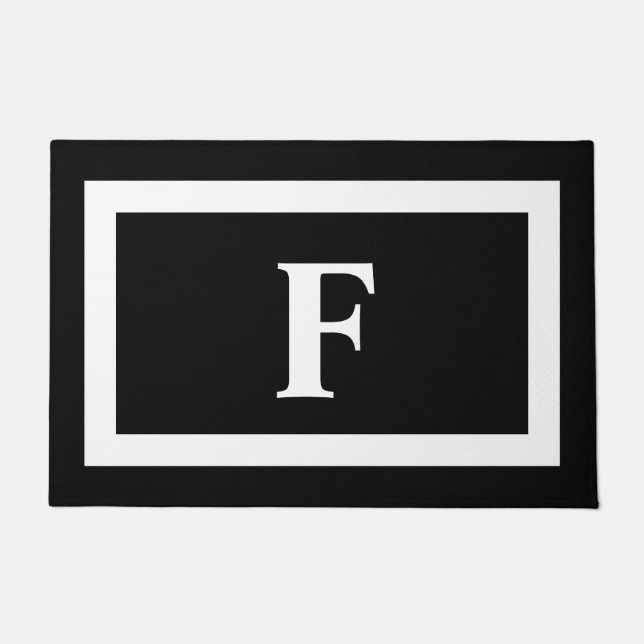 Tapete Branco preto personalizado  (Frente)