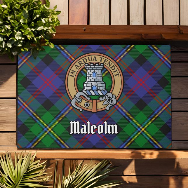 Tapete Brasão do Clã Malcolm sobre Tartan (Criador carregado)