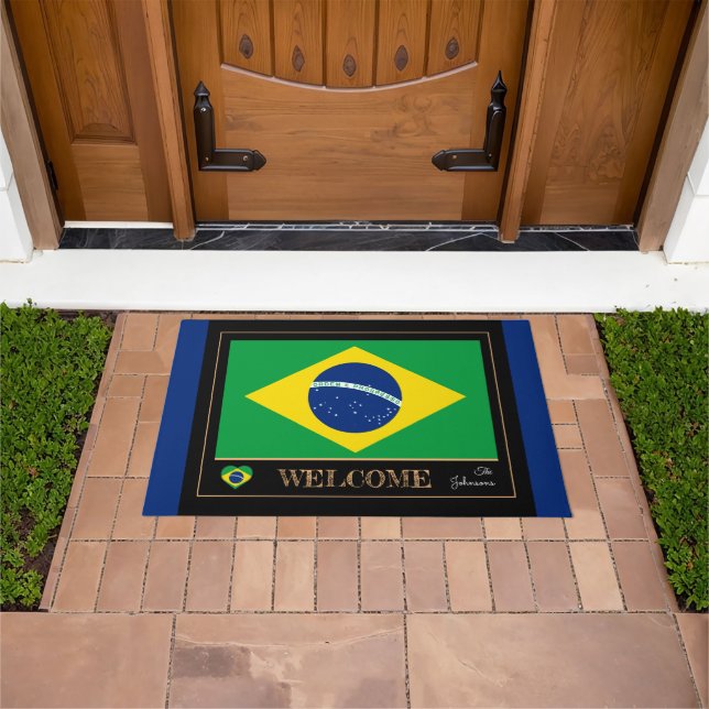 Tapete Brasil e Bandeira Brasileira/Esportes Boas-vindas (Ar livre)