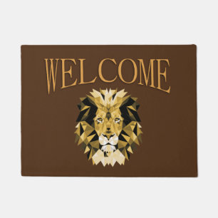Tapete Brown Lion Bem-vindo