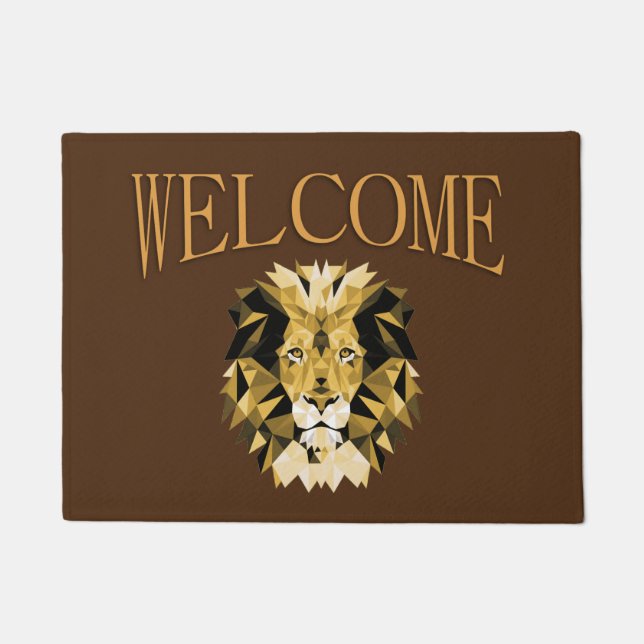 Tapete Brown Lion Bem-vindo (Frente)