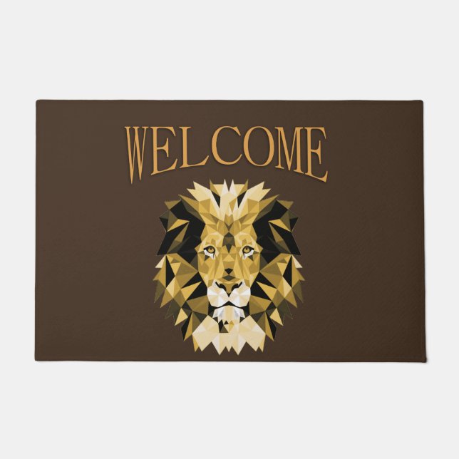 Tapete Brown Lion Bem-vindo (Frente)