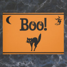 Bruxa e Cat Boo! Halloween Doormat/Welcome Mat