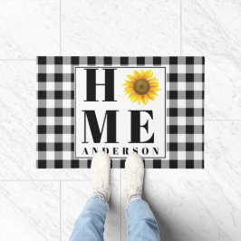 Tapete Buffalo check girassol "Home" personalizado