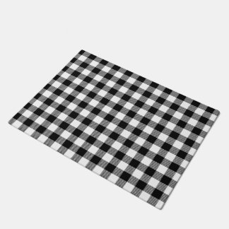 Tapete Buffalo Gingham Xadrez Preta E Branco