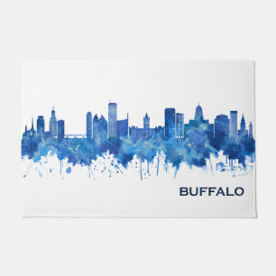 Tapete Buffalo New York Skyline Blue