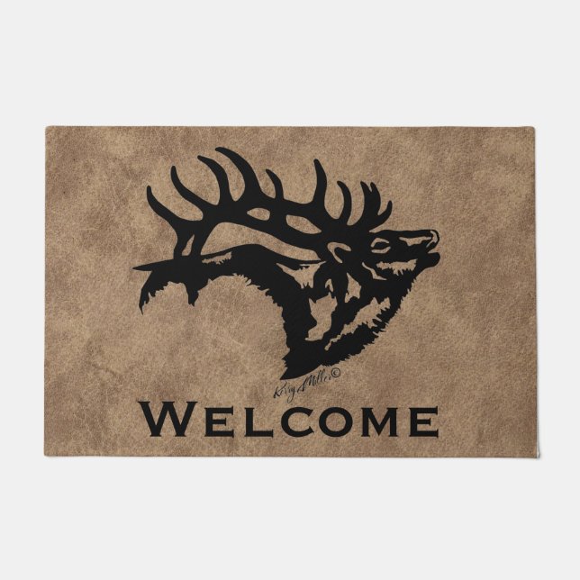 Tapete Bugling Bull Elk (Frente)
