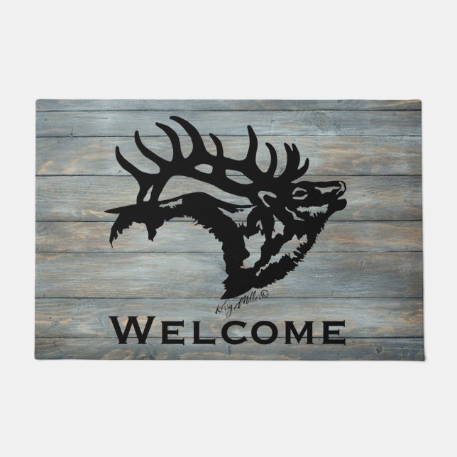 Tapete Bugling Bull Elk (Frente)