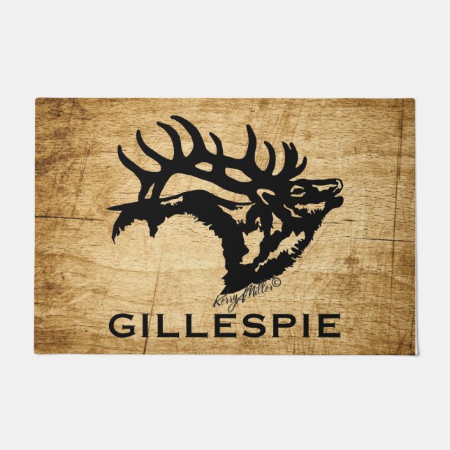 Tapete Bugling Bull Elk Doormat (Frente)