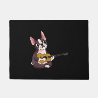 Tapete buldogue francês tocando violão | presente guitarr