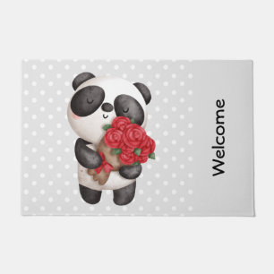 Tapete Buquê de Carregando de Urso Panda Bonito