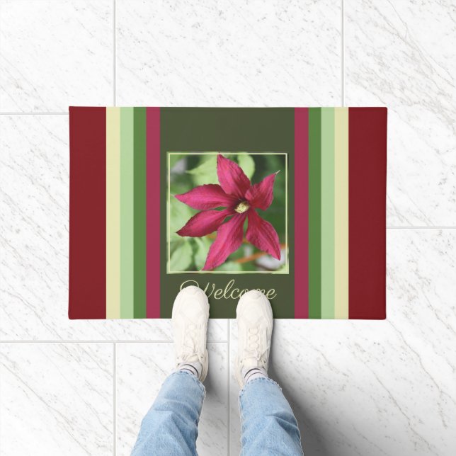 Tapete Burgundy e Mint Green Stripe (Interior)