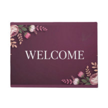 Burgundy Welcome Mat