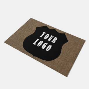 Tapete Burlap Custom Logo Business Company Empresa corpor