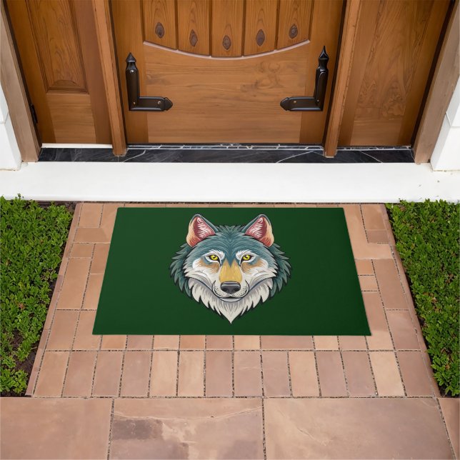 Tapete Cabeça de lobo de frente (Ar livre)